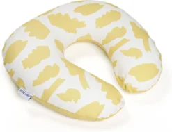 Doomoo Softy - Petit Coussin D'allaitement - Billes Ultra Fines Et Silencieuses - Coton Organique - 150 Cm - Brushes Yellow