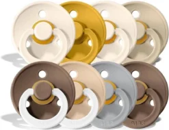 Tétines BIBS| Tétines Nature Mix | Lot De 8 Pièces |ENSEMBLE AVANTAGE | Trayon | Sucette | Sucette | Nourrisson | Nouveau Née | Taille 1 - âge 0-6 Mois