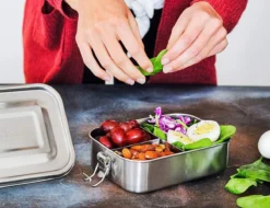 Ecozoi - Boîte à Lunch écologique à 3 Compartiments En Acier Inoxydable Extra Longue Et étanche | Bijoux Articulaires Et En Silicone | Boîte à Bento écologique à Zéro Déchet -Bébé Soldes Boutique 1200x925 3