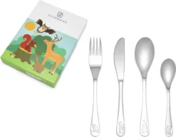 Ensemble De 4 Couverts Pour Enfants Zilverstad Forest Animals - Acier Inoxydable -Bébé Soldes Boutique 1200x940 2