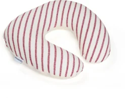 Doomoo Softy - Petit Coussin D'allaitement - Billes Ultra Fines Et Silencieuses - Coton Organique - 150 Cm - Ruby Stripes