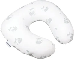 Doomoo Softy - Petit Coussin D'allaitement - Billes Ultra Fines Et Silencieuses - Coton Organique - 150 Cm - Fox Grey -Bébé Soldes Boutique 1200x947 3