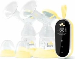 Leuna Comfort - Tire-lait électrique - Tire-lait Double - Batterie Rechargeable - Nettoyage Facile - Pompe Silencieuse - Dispositif De Pompe - Tire-lait - Tire-lait - Tire-lait - Jaune
