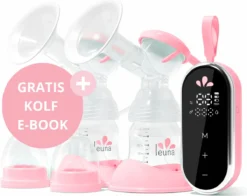 Leuna Comfort - Tire-lait électrique - Tire-lait Double - Batterie Rechargeable - Nettoyage Facile - Pompe Silencieuse - Dispositif De Pompe - Tire-lait - Tire-lait - Tire-lait - Rose