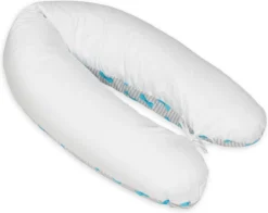 Coussin D'allaitement - Coussin De Maternité - 100% Coton - Avec Cordons - 145 Cm - Nœuds - Blanc -Bébé Soldes Boutique 1200x952 2