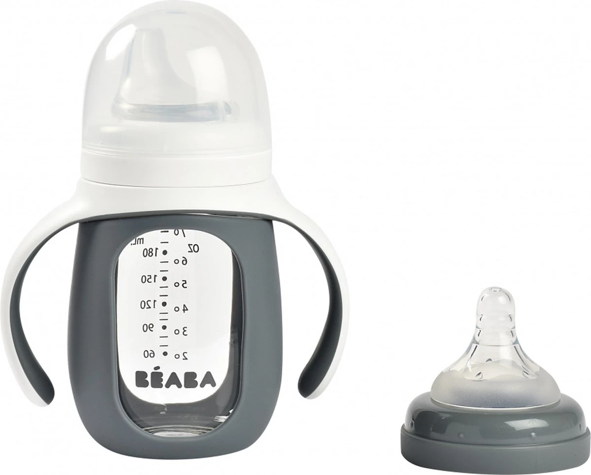 Beaba Béaba D'Apprentissage 2 En 1 Avec Siliconen Grijs Minéral 210 Ml 4 Beaba Béaba D'Apprentissage 2 En 1 Avec Siliconen Grijs Minéral 210 Ml – Image 4