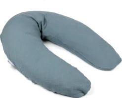Doomoo Basics Comfy Big - Coussin D'allaitement - Coton Biologique - 190cm - Tetra Blue -Bébé Soldes Boutique 1200x968 4