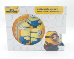 Minions Lunch Set 3 Pièces Dans Une Boîte Cadeau Comprenant Une Assiette, Un Bol Et Une Tasse