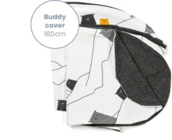 Doomoo Buddy Cover - Housse Pour Coussin D'allaitement Buddy - Coton Organique - 180 Cm - Bear Grey