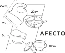 Ensemble De Salle à Manger Pour Enfants Afecto - Ensemble De Vaisselle 6 Pièces - Silicone Incassable - Nettoyage Facile - Vert - Ensemble Complet -Bébé Soldes Boutique 1200x978 5