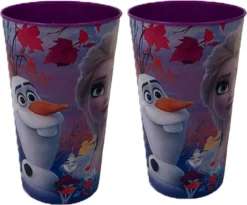 La Reine Des Frozen - 2 Tasses - Service De Vaisselle - Vaisselle Vaisselle Pour Enfants - Plastique - Violet