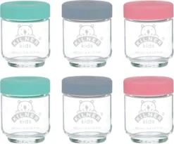 Kilner 65025017 Boîte Hermétique Alimentaire Rond Vase 0,19 L Multicolore, Transparent 6 Pièce(s) -Bébé Soldes Boutique 1200x997 5