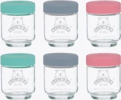 Kilner 65025017 Boîte Hermétique Alimentaire Rond Vase 0,19 L Multicolore, Transparent 6 Pièce(s) -Bébé Soldes Boutique 1200x997 6