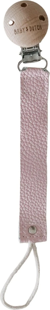 Baby Dutch - Sucette Cordon - Sucette Cordon - Cuir - Cuir Sucette Cordon - Rose - Approuvé Et Donc Sûr ! - Attache-tétine Fille