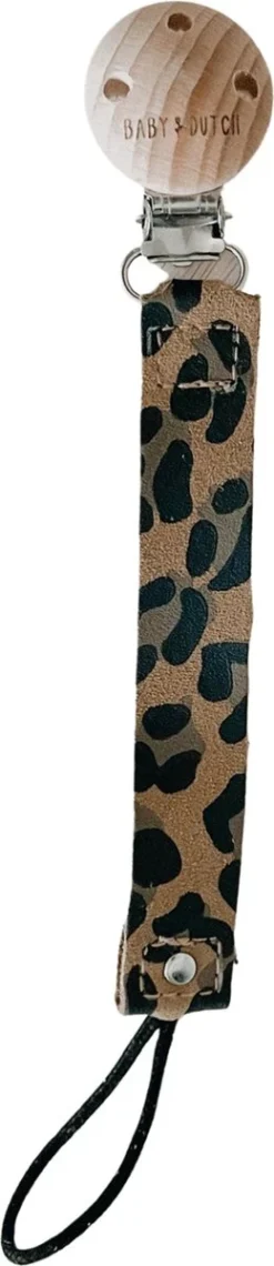 Baby Dutch - Cordon Tétine - Imprimé Léopard - Cordon Tétine - Cuir - Cordon Tétine En Cuir - Imprimé Panthère - Tétine Cordon Garçon - Tétine Cordon Fille
