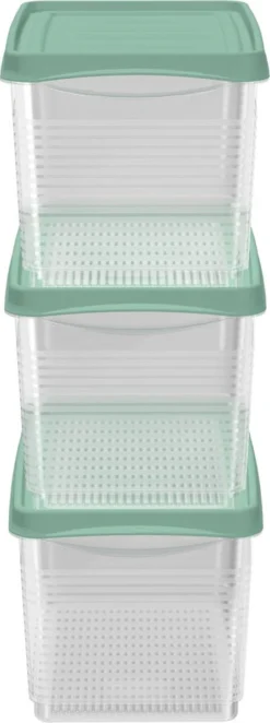 Contenants Fraîcheur - Meal Prep Containers - Conteneurs Micro-ondes Boîtes De Conservation Boîtes De Conservation - 1L - Sans BPA - Coffret Fraîcheur 3 Pièces -Contenu : 1200 Ml -Bébé Soldes Boutique 448x1200