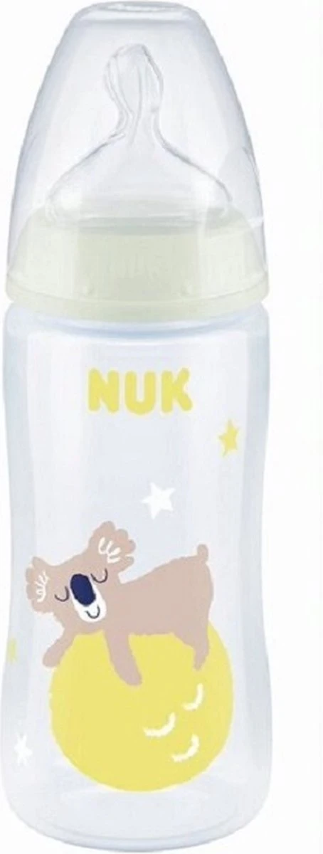 NUK First Choice+ | 0-6 Mois | Contrôle De La Température | Donne De La Lumière Dans L'obscurité | Tétine En Silicone | Système Anti-coliques | Sans BPA | 300 Ml | Koala (jaune) | 1 Pièce 0-6 Mois 1 NUK First Choice+ | 0-6 Mois | Contrôle De La Température | Donne De La Lumière Dans L'obscurité | Tétine En Silicone | Système Anti-coliques | Sans BPA | 300 Ml | Koala (jaune) | 1 Pièce 0-6 Mois