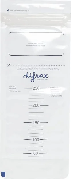 Sacs De Rangement Pour Lait Maternel Difrax - 20 Pièces -Bébé Soldes Boutique 476x1200 1