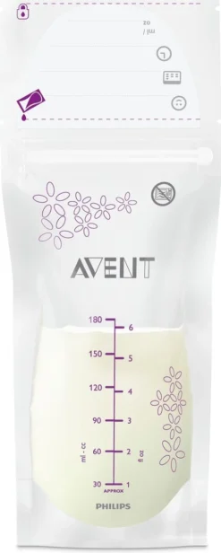 Sachets De Conservation Pour Lait Maternel Philips Avent 180 Ml (25 Pièces) SCF603/25