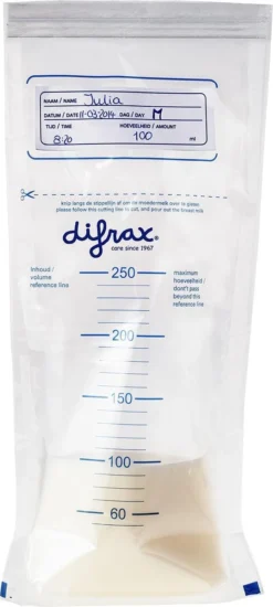 Sacs De Conservation Du Lait Maternel Difrax - 80 Pièces -Bébé Soldes Boutique 539x1200