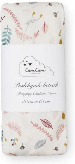 Housse Matelas à Langer Pressed Leaves Pink CamCam -Bébé Soldes Boutique 554x1200