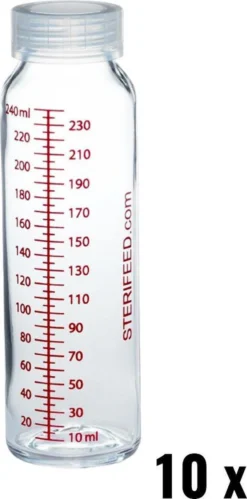 Bouteille De Stockage De Lait Maternel Sterifeed En Verre Biberon En Verre 10 Pièces 240 Ml