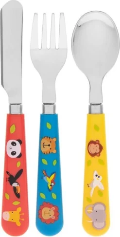 Lesser & Pavey Set De Couverts Pour Enfants Zoo Collection Leonardo - 3 Pièces