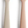 Cuillères Bébé MUSHIE| Silicone | Set De 2 Pièces | Blush + Sable Mouvant | Nourrisson | Ensemble à Manger | Spécifications |cuillère | Cuillère