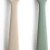 Cuillères Bébé Mushie| Silicone | Set De 2 Pièces | Cambridge Blue+ Sable Mouvant | Nourrisson | Ensemble à Manger | Spécifications |cuillère