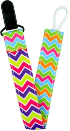 Attache Tétine WAVE Avec De Nombreuses Couleurs, Entre Autres. Rose, Vert, Violet, Orange Et Bleu (2) - NBH®