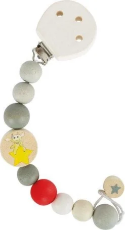 Attache Tétine En Bois - Ludwig La Chèvre + Attache - Convient Aux Bébés à Partir De 0 Mois - 25 X 4 X 2 Cm -Bébé Soldes Boutique 652x1200