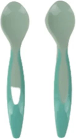 Cuillères D'alimentation Pour Bébé Première Cuillère BOBI - Blauw Menthe - Plastique - 2 Pièces - Tout-Petit - Bébé - Cuillère - Nourriture - My First Cuillère