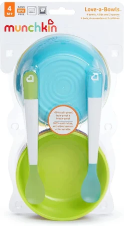 Vaisselle Pour Enfants 10 Pièces Munchkin - Bols Et Cuillères 11 Vaisselle Pour Enfants 10 Pièces Munchkin - Bols Et Cuillères -Bébé Soldes Boutique 661x1200 1