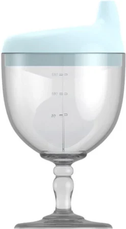 150ML - Tasse Bébé - Tasse De Fête - Tasse En Plastique Pour Bébé Avec Couvercle - Tasse De Fête - Blauw