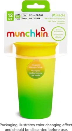 Munchkin Miracle Cup Sippy-changement De Couleur-changement De Couleur Gobelet à Bec Jaune -Bébé Soldes Boutique 662x1200 3