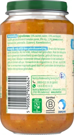 Olvarit Baby Food 8+ Mois - Légumes à Grignoter - Poulet Aux Pommes De Terre Et Aux Carottes - 6x200 Grammes -Bébé Soldes Boutique 663x1200 1