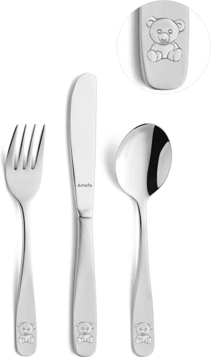 Ensemble De Couverts Pour Enfants Amefa Beer - 3 Pièces - 1 Personne 3 Ensemble De Couverts Pour Enfants Amefa Beer - 3 Pièces - 1 Personne – Image 3