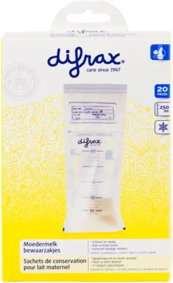 Sacs De Rangement Pour Lait Maternel Difrax - 20 Pièces