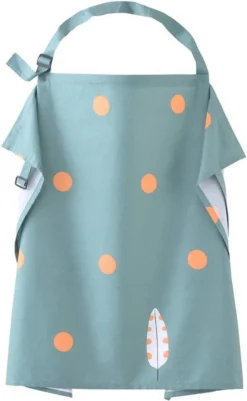 Tissu D'allaitement - Tissu D'allaitement - Tissu De Protection - Points De Plumes - Vert