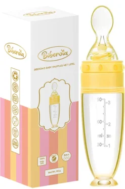Anneau De Dentition Et Biberon Avec Cuillère - Couverts Bébé / Couverts Pour Enfants - Cadeau De Maternité - Baby Shower - Jaune -Bébé Soldes Boutique 798x1200 5