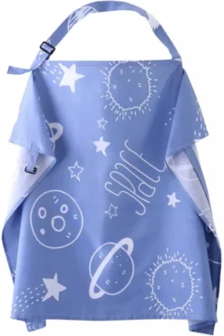 IL BAMBINI - Tissu D'allaitement - Tissu Pour Protéger L'allaitement - Blauw Space