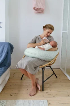 Doomoo Buddy - Coussin D'allaitement Et De Grossesse - Coton Organique - 180cm - Cloudy Kaki -Bébé Soldes Boutique 800x1200 24