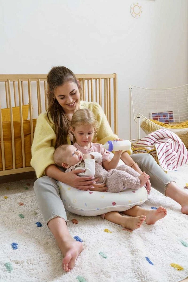 Doomoo Softy - Petit Coussin D'allaitement - Billes Ultra Fines Et Silencieuses - Coton Organique - 150 Cm - Happy Colors 4 Doomoo Softy - Petit Coussin D'allaitement - Billes Ultra Fines Et Silencieuses - Coton Organique - 150 Cm - Happy Colors – Image 4