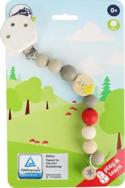 Attache Tétine En Bois - Ludwig La Chèvre + Attache - Convient Aux Bébés à Partir De 0 Mois - 25 X 4 X 2 Cm -Bébé Soldes Boutique 801x1200 1