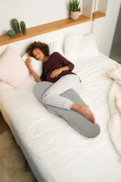 Doomoo Sleepy - Grand Coussin De Grossesse - Remplissage En Fibres - Coton Organique - 35X95X15 Cm - Drops -Bébé Soldes Boutique 801x1200 8