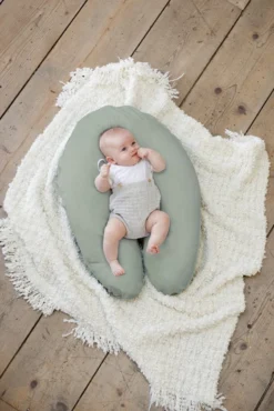 Doomoo Basics Comfy Big - Coussin D'allaitement - Coton Biologique - 190cm - Tetra Green -Bébé Soldes Boutique 801x1200 9