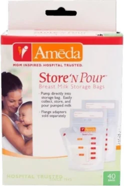 Ameda Store'n Pour Sachets De Conservation Du Lait Maternel 40 Pièces
