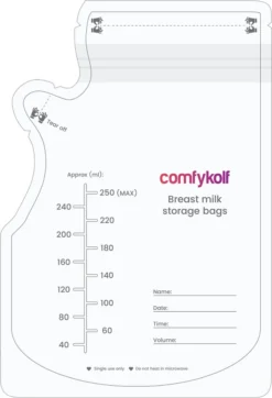 200 Pièces ComfyKolf Sacs De Conservation De Lait 250ml - Allaitement Sacs De Lait De Lait Maternel