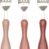 Sebra - Ensemble De Couverts Pour Enfants Fourchettes En Acier Inoxydable 3 Pièces - Rose Fleur