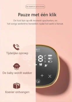 Tire-lait électrique Double NCVI - Tire-lait Double Portable - Avec 4 Tailles De Brides - Affichage LED à écran Tactile Digital - 4 Positions Et 9 Niveaux - Avec 10 Sachets De Stockage De Lait Maternel -Bébé Soldes Boutique 843x1200 1